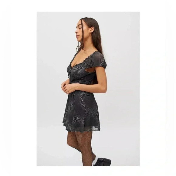 Urban Outfitters Audrey Mesh Mini Dress SP - Picture 3 of 11